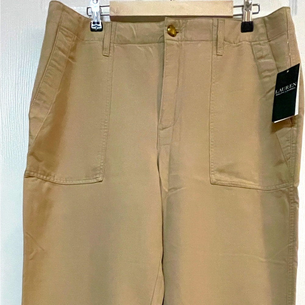 Lauren Ralph Lauren Beige Cropped Utility Pants - Size 14 - NWT